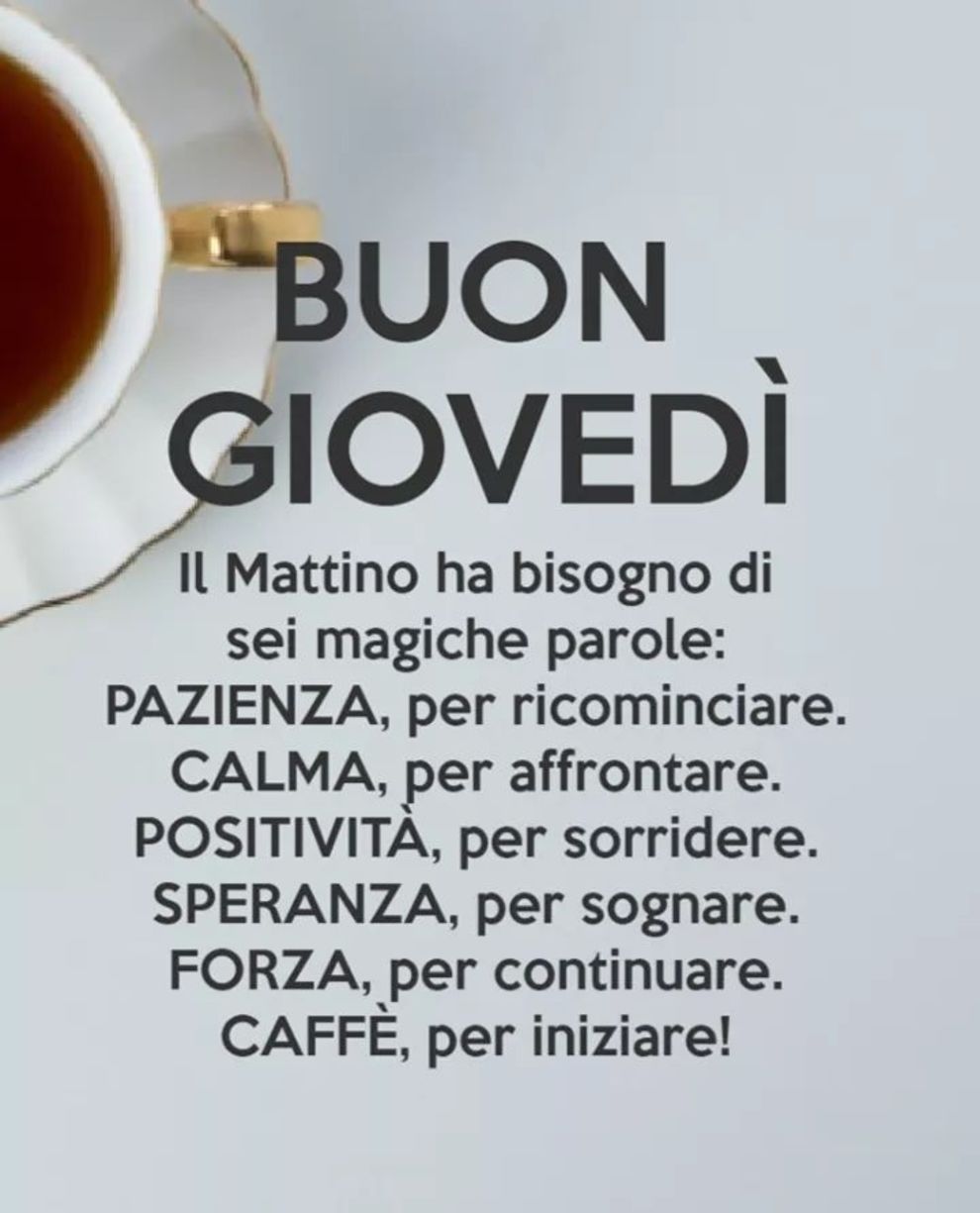 Buon Giovedì Buongiorno 3017