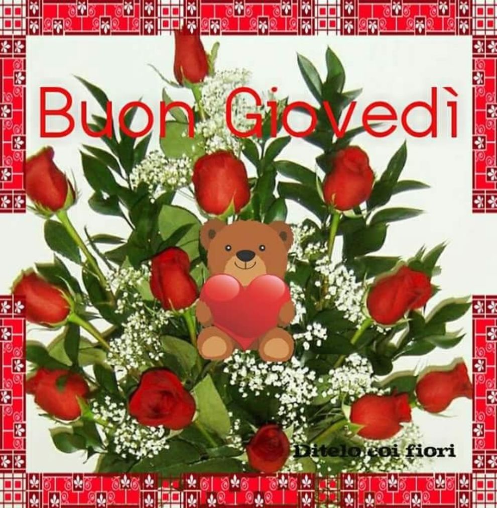 Buon Giovedì con le rose rosse