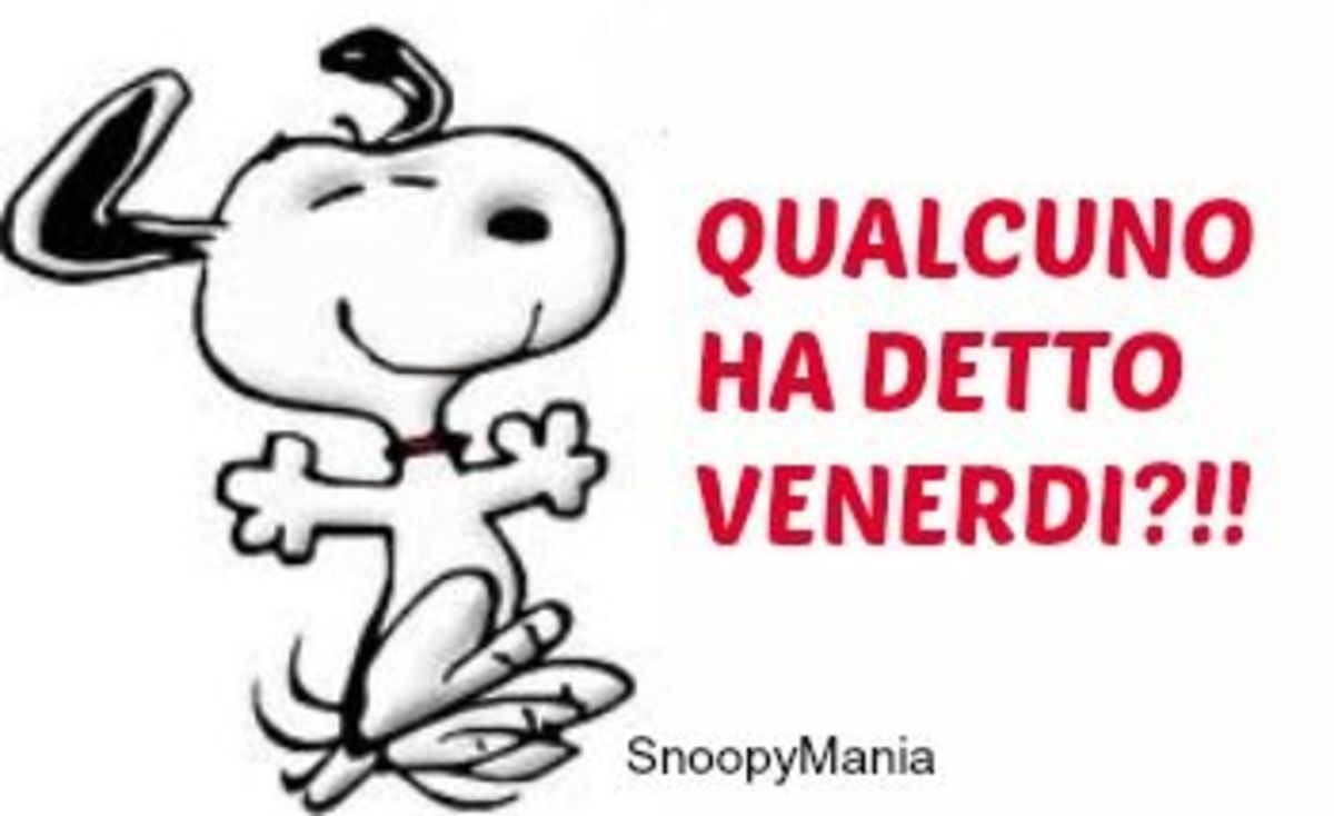 Buon Venerdì immagini con Snoopy