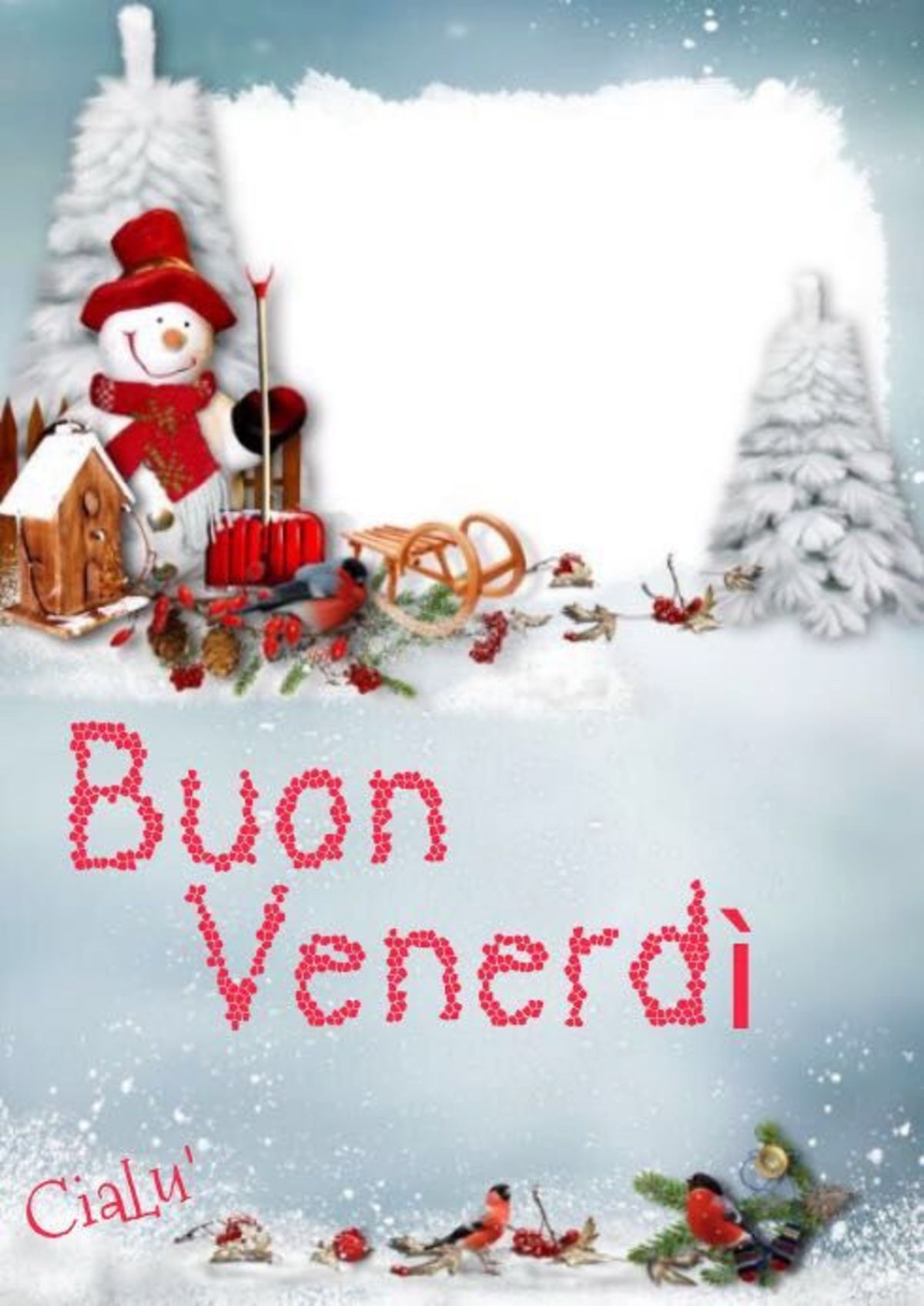 Buon Venerdì nevica immagini